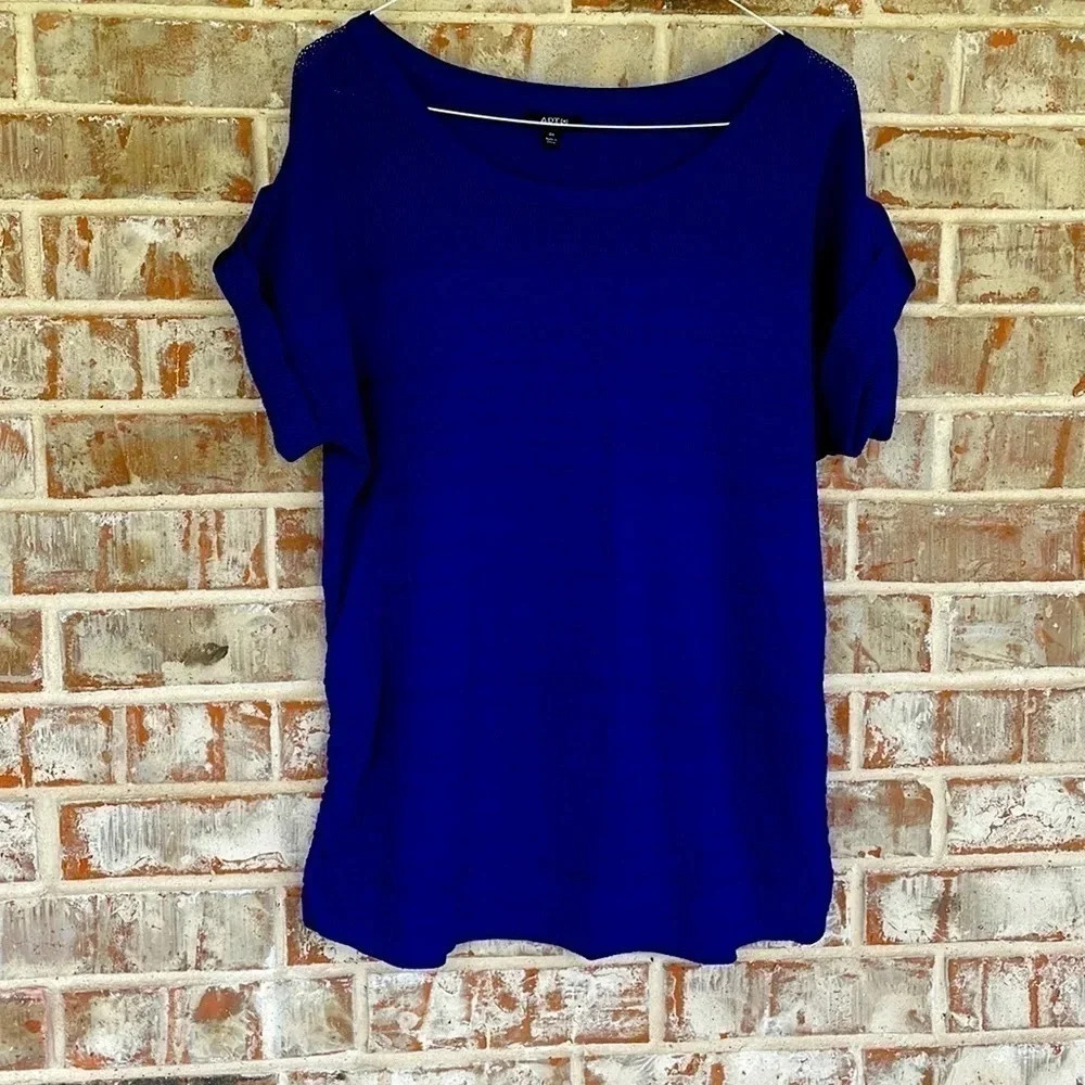 Apt. 9‎ Purple Knit Cable Design Dolman Blouse